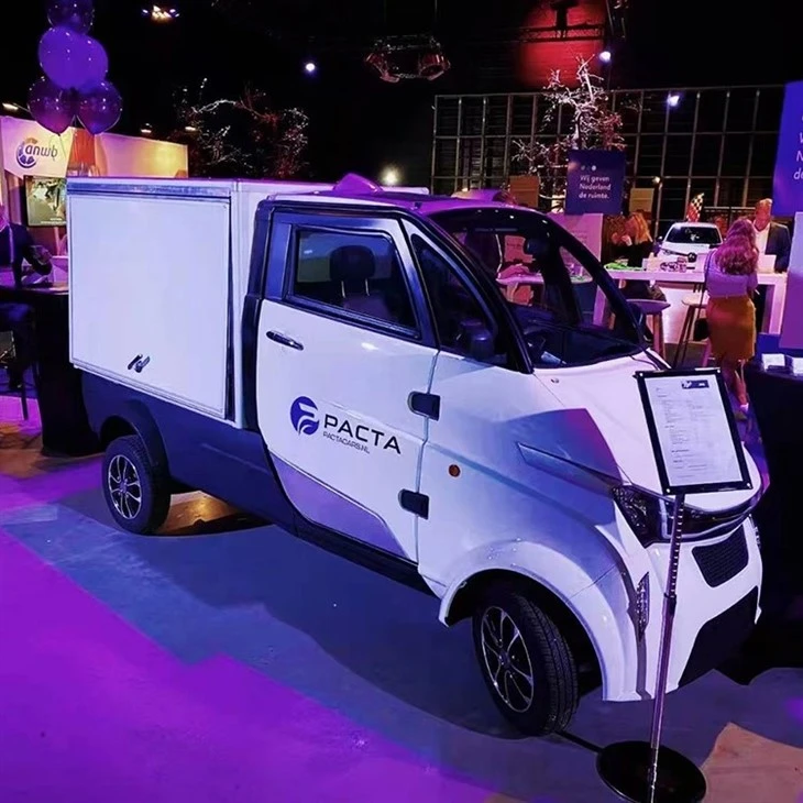 4 Wheel Electric Delivery Cargo Truck, Mini Pickup Commercial Used Camion