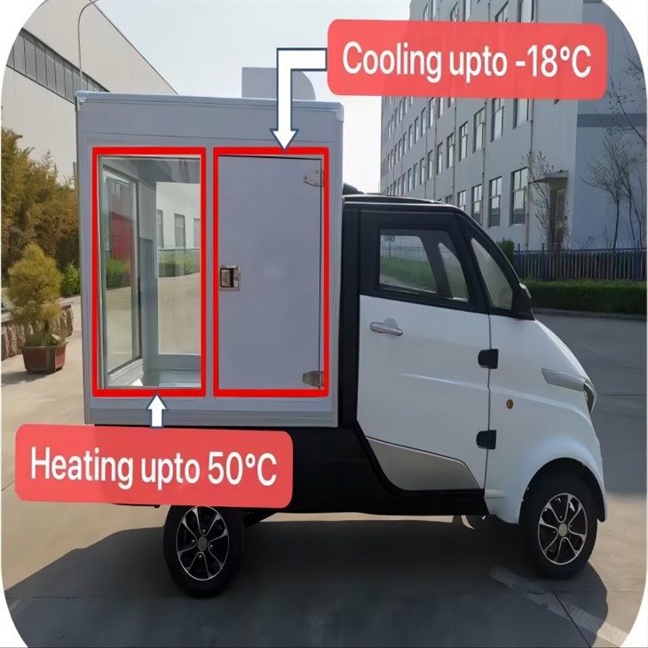 L7e High Speed Electric Logistics Van Freezer Customized Temperature